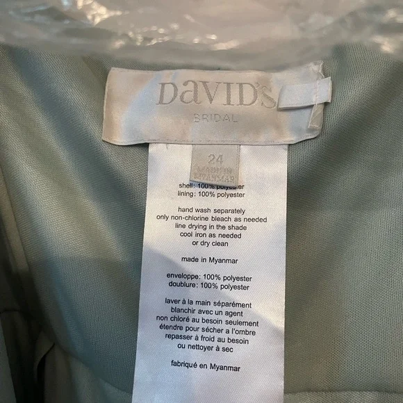 David's Bridal Dress Sage Green - Picture 5 of 7